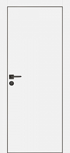 Товар Межкомнатная дверь PX-1 черная кромка с 4-х ст. Белый матовый